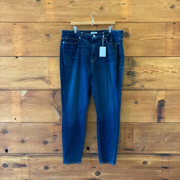 24 / Plus Size - Good American Dark Wash Stretch Fit Good Legs Jeans NEW 1206HP - Picture 2 of 4